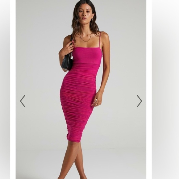 Showpo Pink Midi Dress - Picture 1 of 12